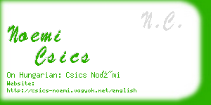 noemi csics business card